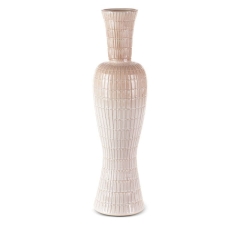 Wazon Dekoracyjny 19x71cm Kremowy