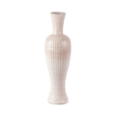 Wazon Dekoracyjny 17x56cm Kremowy