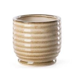 Donica Doniczka Ceramiczna 12x11cm JASNOBrązowa 2szt.
