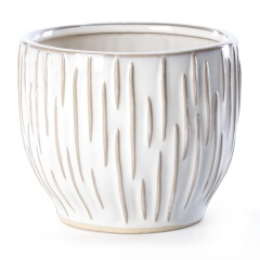 Donica Doniczka Ceramiczna 15x13cm Kremowa