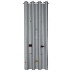 Zasłona Gotowa 140x250cm Srebrny na przelotkach
