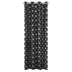 Zasłona Gotowa 135x250cm Czarna Na przelotkach