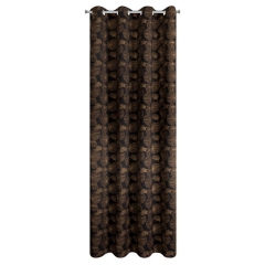 Zasłona Gotowa GOLD 140x250cm Czarna Na przelotkach