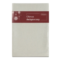 Obrus Bieżnik Świąteczny 40x140cm Beżowy