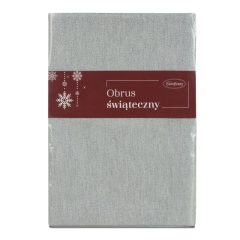 Obrus Bieżnik Świąteczny 40x140cm Srebrny