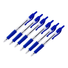 6 szt. Długopis Niebieski 0,7mm z Gumą