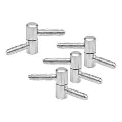 4 Zawiasy Bolcowe Ø6mm Mosiądz Dł.35xSzer.28xØ11mm