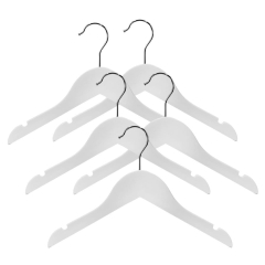 Wieszaki dziecięce 5 szt. Drewno lakier. Biały 30x20cm