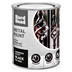 Farba do metalu 700ml - Hammered effect black