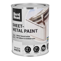 Farba do blachy 1 l - Semi-matte white,  gwar.