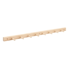 Listwa z 8 wieszakami drewno sosnowe 82x3,9x4,7cm