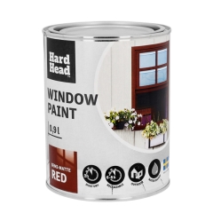 Farba do okien 0,9 l Semi-matte red - Ochrona środowiska