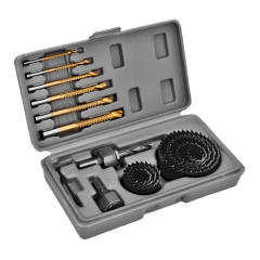 Zestaw otwornic i wierteł 17 elementów