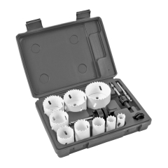Zestaw wierteł koronowych 12 elementów 19 / 22 / 29 / 35 / 38 / 44 / 51 / 57 / 64 mm