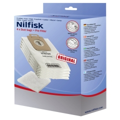 Worki do odkurzacza i filtr wstępny Nilfisk Select/Power 5 części