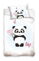 Komplet Pościeli Pościel 100x135 Niemowlęca do łóżeczka PANDA