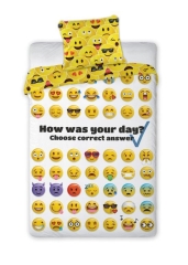 Komplet Pościeli Pościel 140x200 EMOTKI emoji