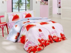 Komplet Pościeli Pościel STRAWBERRY TRUSKAWKA 220x200 Satynowa