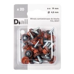Wkręt samowiercący Diall OC 4,8 x 19 mm brązowy miedziany