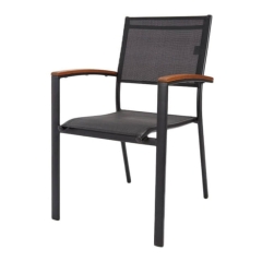 Fotel z drewnianymi podłokietnikami GoodHome Toscana