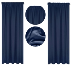 Zasłona Gotowa Parisa na Taśmie 135 x 270 cm Granatowa