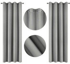 ZASŁONA Zaciemniająca NA PRZELOTKACH KÓŁKACH 135X250 SZARA EUROFIRANY