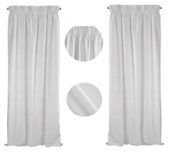 Zasłona zaciemniająca blackout żabki BIAŁA 130x270