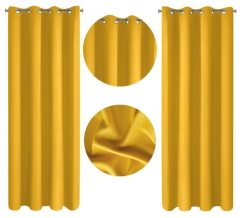 LOGAN MUSZTARDOWA ZASŁONA ZACIEMNIAJĄCA 140x250