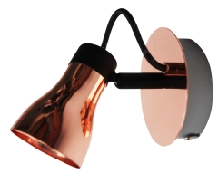 Lampa Kinkiet GU10 Czarny MIEDZIANY BEZ ŻARÓWKI