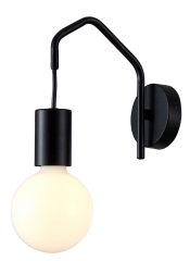 Lampa Kinkiet E27 Czarny Matowy