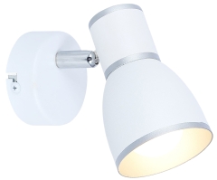 Lampa Kinkiet E14 Biały Chrom