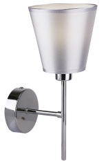 Lampa Kinkiet E14 Chrom Z Abażurem