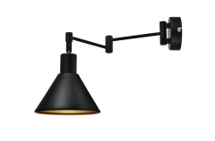 Lampa Kinkiet E14 Czarny Złoty