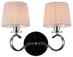 Lampa Kinkiet E14 Chrom Biały