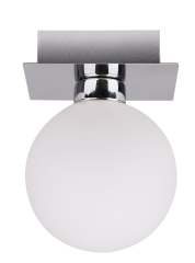 Lampa Sufitowa Żyrandol Chrom G9 Klosz Biały