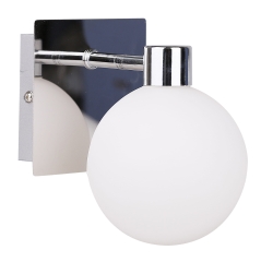 Lampa Kinkiet Chrom G9 Klosz Biały