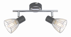 Lampa Sufitowa Żyrandol Listwa E14 Czarny Chrom