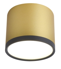 Tuba Lampa Sufitowa Żyrandol LED 8 8 7 Czarny Złoty MAT 4000K