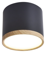 Tuba Lampa Sufitowa Żyrandol LED 8 8 7 Drewno Czarny 4000K