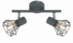Lampa Sufitowa Żyrandol Listwa E14 Matowy Szary