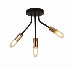 Lampa Sufitowa Żyrandol E14 Czarny