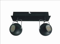 Lampa Sufitowa Żyrandol Listwa LED GU10 Czarny Matowy