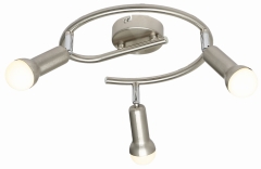 Lampa Sufitowa Żyrandol E14 Satyna Nikiel