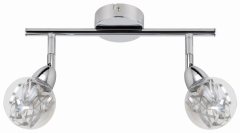 Lampa Sufitowa Żyrandol Listwa 6W LED SMD GŁÓWKA Chrom Bezbarwny