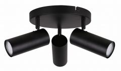 Lampa Sufitowa Żyrandol Czarny GU10 Klosz Czarny