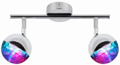 Lampa Sufitowa Żyrandol Listwa LED RGB GŁÓWKA Chrom