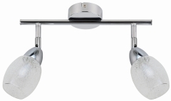 Lampa Sufitowa Żyrandol Listwa 6W LED Okrągła Klosz WYMIENNY Chrom Bezbarwny