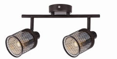 Lampa Sufitowa Żyrandol Kawowe Złoto E14 Klosz BURSZTYNOWY
