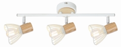 Lampa Sufitowa Żyrandol Listwa MAX2 E14 Biały Drewno