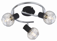Lampa Sufitowa Żyrandol E14 Czarny Chrom